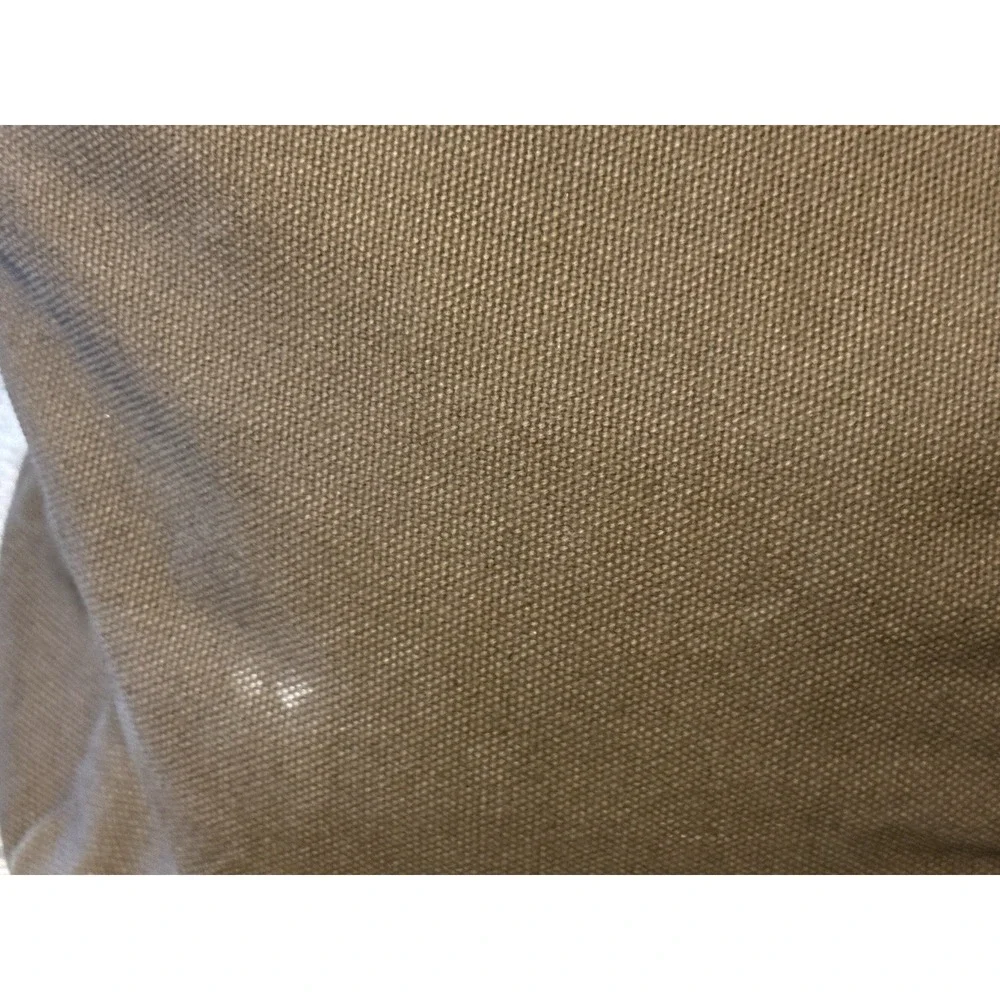 Lands End Waxed Canvas Duffle Bag Brown Heavy Duty Travel Vacation Gym